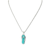 Mint Flip Flop Pendant Necklace