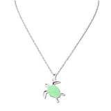 Green SEA Turtle Pendant Necklace