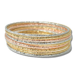 Textured Stackable Bangle Bracelet SET