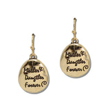 Mother & Daughter Forever Engraved Drop Earrings