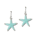 Mint Starfish Drop Earrings