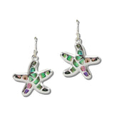 Abalone Shell Starfish Drop Earrings