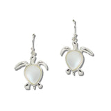 White SEA Turtle Drop Earrings