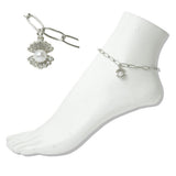 Stainless Steel Pearl Seashell Charm Link Anklet - view 2
