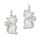 MOP and Abalone Shell CAT Drop Earrings - view 2