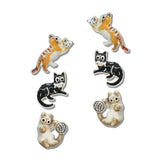 Enamel CAT Stud Earring SET