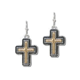 Tailored Ball Cross Drop Earrings - view 2