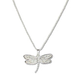 Abalone and MOP Shell Dragonfly Pendant Necklace - view 3