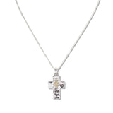 Faith Hope Love Cross Inspiration Pendant Necklace