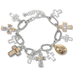Faith Cross Inspiration Charm Bracelet
