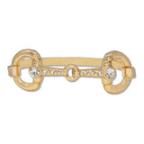 Crystal Accent Horsebit Bangle Bracelet