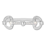 Crystal Accent Horsebit Bangle Bracelet - view 2