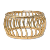Hammered Wavy Cage Stretch Bracelet