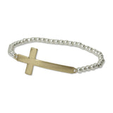 Cross and CCB Beaded Stretch Bracelet - view 3