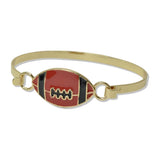 Gameday Enamel Football Hook Bangle Bracelet