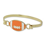 Gameday Enamel Football Hook Bangle Bracelet - view 4