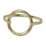 Hammered Open Round Hook Bangle Bracelet - view 2