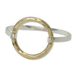 Hammered Open Round Hook Bangle Bracelet - view 3