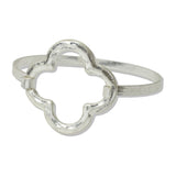 Hammered Open Quatrefoil Hook Bangle Bracelet - view 3