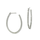 14K Gold Plated Pave CZ Hoop Earrings - view 3