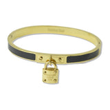 Stainless Steel Enamel Forever Love Padlock Bangle Bracelet - view 5