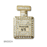 Crystal Perfume Bottle Brooch PIN - view 2