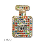 Crystal Perfume Bottle Brooch PIN - view 3