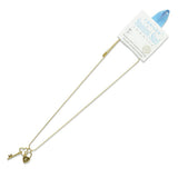 112569, STAINLESS STEEL HEART LOCK AND KEY PENDANT NECKLACE