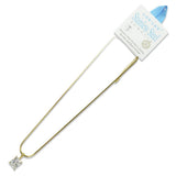 112570, STAINLESS STEEL RECTANGULAR CZ SNAKE CHAIN NECKLACE