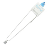 112570, STAINLESS STEEL RECTANGULAR CZ SNAKE CHAIN NECKLACE