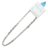 112571, STAINLESS STEEL RECTANGULAR LINK CHAIN NECKLACE