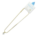 112572, STAINLESS STEEL HEART CZ SNAKE CHAIN NECKLACE