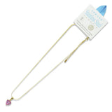 112572, STAINLESS STEEL HEART CZ SNAKE CHAIN NECKLACE