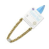 112586, STAINLESS STEEL ROUND CZ CURB CHAIN BRACELET