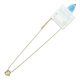 112588, STAINLESS STEEL TWO TONE DOUBLE HEART PENDANT NECKLACE