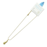 112593, STAINLESS STEEL TEARDROP PENDANT NECKLACE