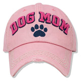112599, DOG MOM PAW WASHED BASEBALL CAP