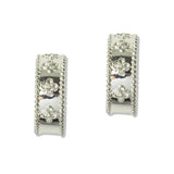 112694, CRYSTAL CLOVER C-HOOP EARRINGS