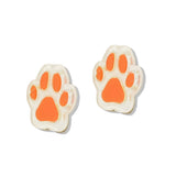 112704, GAMEDAY GLITTER PAW PRINT ACRYLIC STUD EARRINGS