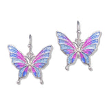 112765, VIBRANT ENAMEL BUTTERFLY DROP EARRINGS