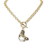 112781, WESTERN HORSE AND HORSESHOE TOGGLE NECKLACE