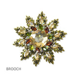 112804, VINTAGE CRYSTAL STARBURST BROOCH PIN