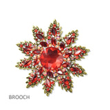 112804, VINTAGE CRYSTAL STARBURST BROOCH PIN