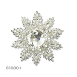 112804, VINTAGE CRYSTAL STARBURST BROOCH PIN