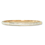 112826, STAINLESS STEEL PAVE CRYSTAL HINGED BANGLE BRACELET