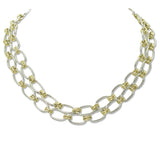112828, TIMELESS 14K GOLD PLATED 36 INCH TWO TONE CONVERTIBLE WRAP CHAIN NECKLACE