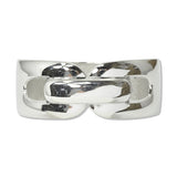 112838, BOLD INTERLOCKING LINK HINGED BANGLE BRACELET
