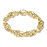 112866, OVAL TWISTED ROPE STRETCH BRACELET