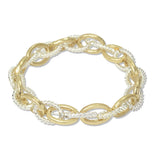 112866, OVAL TWISTED ROPE STRETCH BRACELET