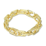 112871, GEOMETRIC PAPERCLIP LINK STRETCH BRACELET